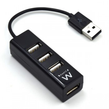 Hub USB Ewent EW1123 4 Portas USB 2.0 Preto