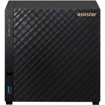 NAS Asustor AS1104T - 4 Baías - 1.4GHz 4-core - 1GB RAM