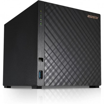 NAS Asustor AS1104T - 4 Baías - 1.4GHz 4-core - 1GB RAM