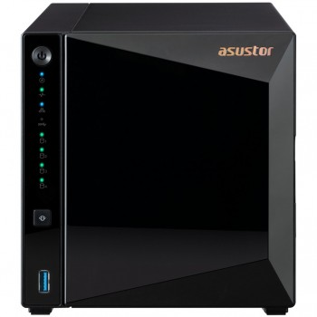 NAS Asustor AS3304T - 4 Baías - 1.4GHz 4-core - 2GB RAM