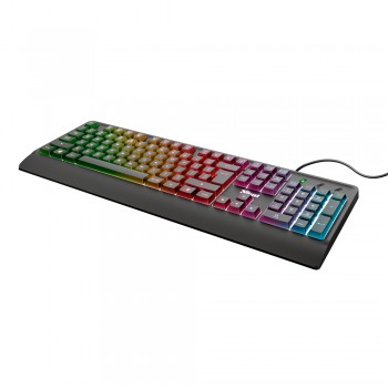 Teclado Trust Ziva Gaming Rainbow LED PT Preto