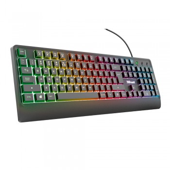 Teclado Trust Ziva Gaming Rainbow LED PT Preto