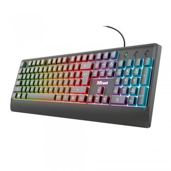 Teclado Trust Ziva Gaming Rainbow LED PT Preto