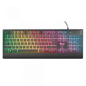 Teclado Trust Ziva Gaming Rainbow LED PT Preto