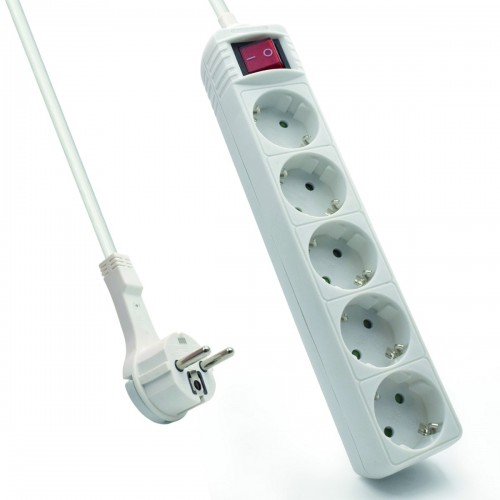 Régua Ewent EW3955 Power Strip 5 Tomadas Schuko 16A com Switch on/off branca