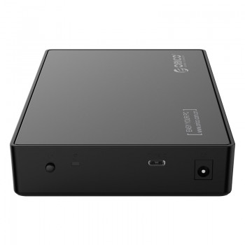 Caixa Externa 3.5"/2.5" Orico 3588C3 SATA I/II/III para USB 3.1 Gen1 Type-C Preta