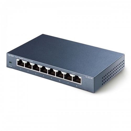 Switch TP-Link 8 Portas 10/100/1000 Mbps Azul (TL-SG108)