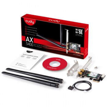 Placa de Rede Cudy WE3000 AX5400 Tri-Band Wi-Fi 6 PCI Express