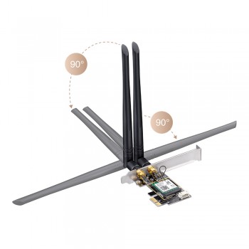 Placa de Rede Cudy WE3000 AX5400 Tri-Band Wi-Fi 6 PCI Express