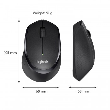 Rato Óptico Logitech Wireless M330 Silent Plus Preto