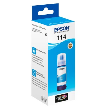 Tinteiro Epson Original 114 EcoTank Cyan Ink Bottle