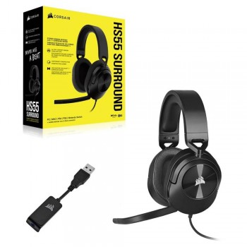 Headset Corsair HS55 USB/Jack 3.5mm Surround 7.1 Carbon