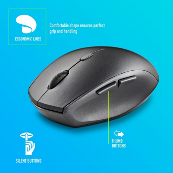 Rato Ergonómico Wireless NGS BEEBLACK