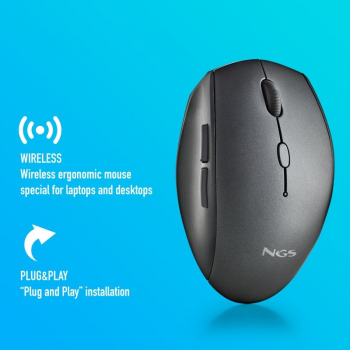 Rato Ergonómico Wireless NGS BEEBLACK