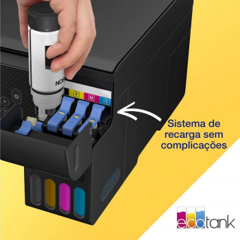 Impressora Jato de Tinta Epson EcoTank ET-2870 Multifunções (Impressão, Cópia, Digitalização), Duplex Manual, Wireless